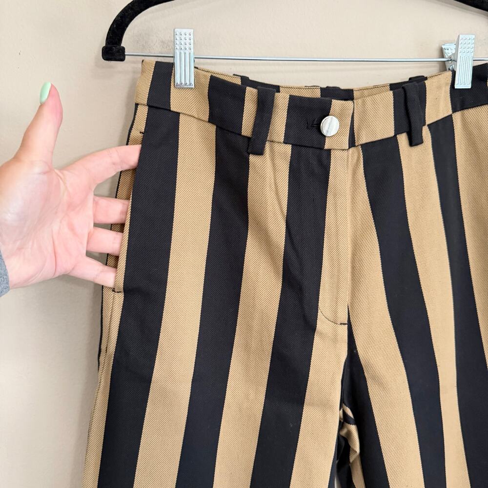 Stine Goya Striped Jacket Pants Co-Ord Set XS Tan Black Statement Scandi Chic - Picture 9 of 12